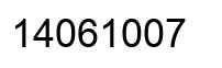 Number 14061007 black image