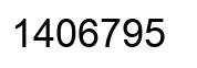 Number 1406795 black image
