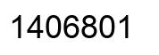 Number 1406801 black image