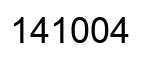 Number 141004 black image