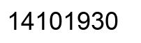 Número 14101930 imagen negro