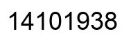 Número 14101938 imagen negro