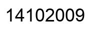 Número 14102009 imagen negro