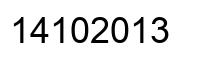Número 14102013 imagen negro