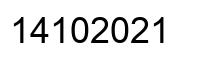 Number 14102021 black image