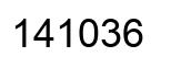 Number 141036 black image