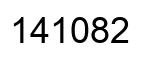 Number 141082 black image