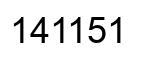 Número 141151 imagen negro