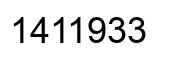 Number 1411933 black image