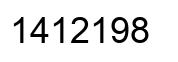 Number 1412198 black image