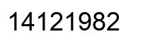 Número 14121982 imagen negro