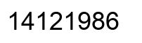 Número 14121986 imagen negro