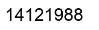 Número 14121988 imagen negro