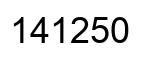 Number 141250 black image
