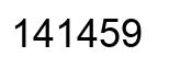 Number 141459 black image