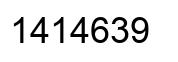 Number 1414639 black image