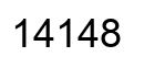 Number 14148 black image