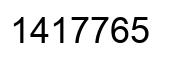 Number 1417765 black image