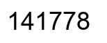 Number 141778 black image