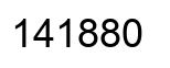 Number 141880 black image