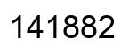 Number 141882 black image