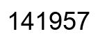 Number 141957 black image