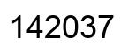 Number 142037 black image