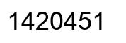 Number 1420451 black image