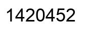 Number 1420452 black image