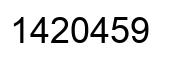 Number 1420459 black image