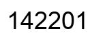 Number 142201 black image