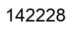 Number 142228 black image