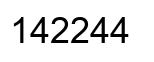 Number 142244 black image