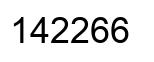 Number 142266 black image