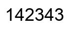 Number 142343 black image