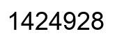 Number 1424928 black image