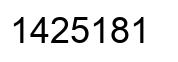 Number 1425181 black image