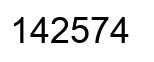 Number 142574 black image