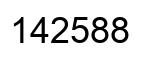 Number 142588 black image