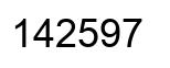 Number 142597 black image