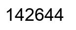 Number 142644 black image