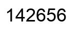 Number 142656 black image
