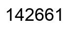 Number 142661 black image