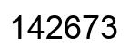Number 142673 black image