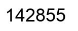Number 142855 black image