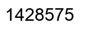 Number 1428575 black image