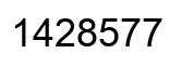 Número 1428577 imagen negro