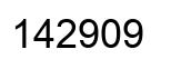Number 142909 black image