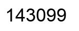 Number 143099 black image