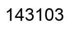 Number 143103 black image